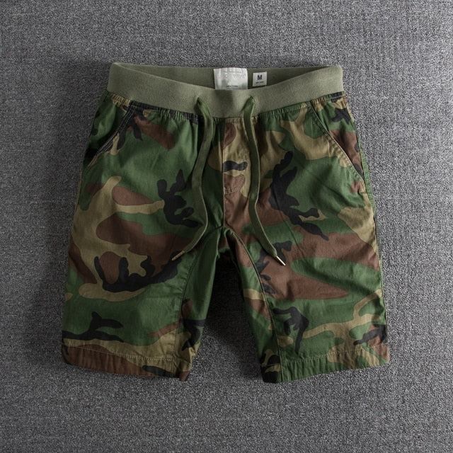 Krótkie spodenki z nadrukiem w kamuflaż - Ranger-Kamuflaż klasyczny-S-Trend Polska