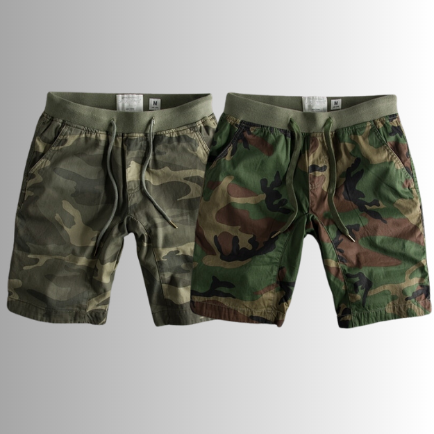 Krótkie spodenki z nadrukiem w kamuflaż - Ranger-Oba kolory (Zaoszczędź 10€)-S-Trend Polska