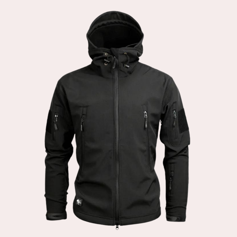 Kurtka outdoor dla mężczyzn odporna na warunki atmosferyczne - Orson-Czarny-S-Trend Polska