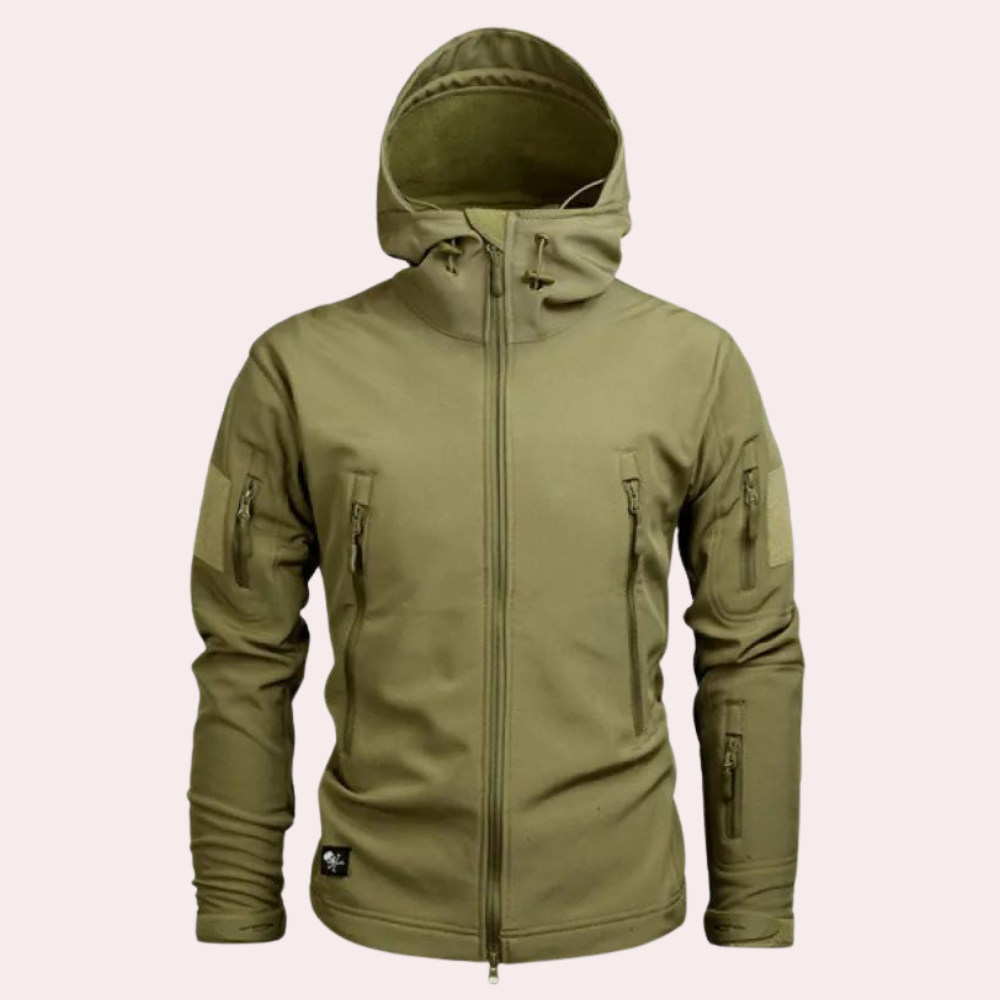 Kurtka outdoor dla mężczyzn odporna na warunki atmosferyczne - Orson-Khaki-S-Trend Polska
