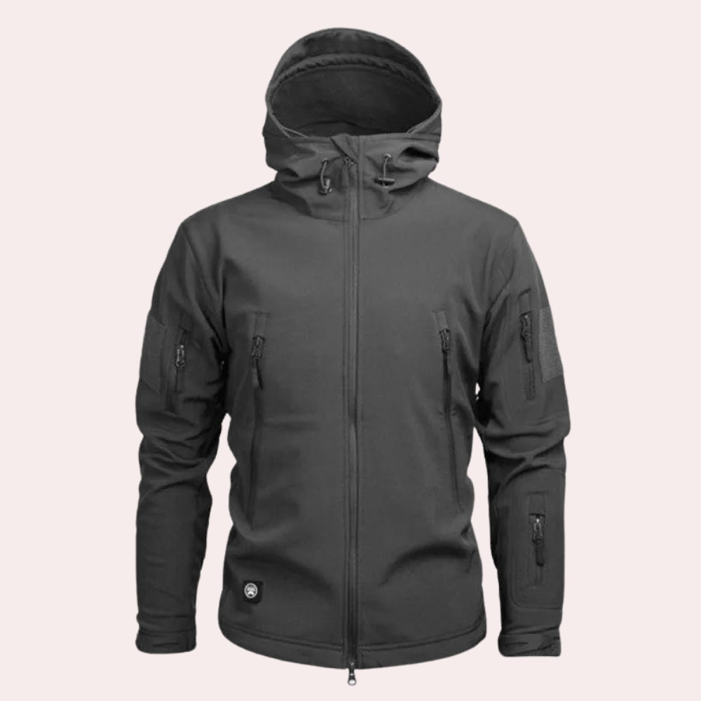 Kurtka outdoor dla mężczyzn odporna na warunki atmosferyczne - Orson-Szary-S-Trend Polska