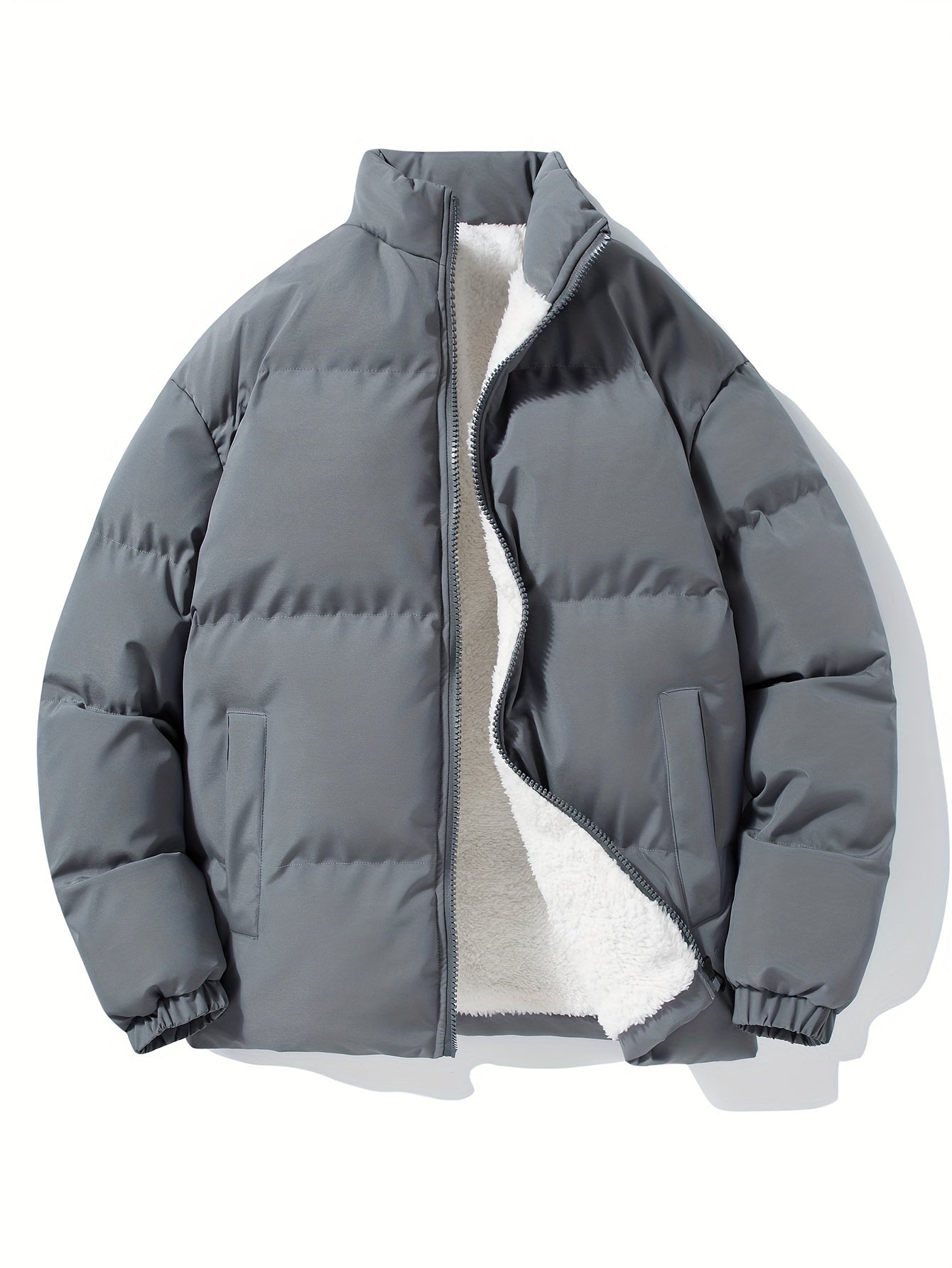 Kurtka termiczna z ociepleniem fleece dla mężczyzn - Derek-Szary-XS-Trend Polska