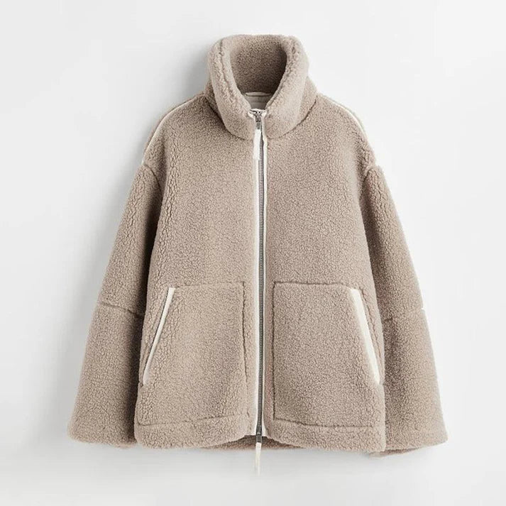 Kurtka zimowa damska Fleece - Avalon-Khaki-XS-Trend Polska