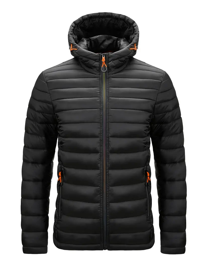 Kurtka zimowa damska puffer z kapturem - Arwen-Czarny-S-Trend Polska