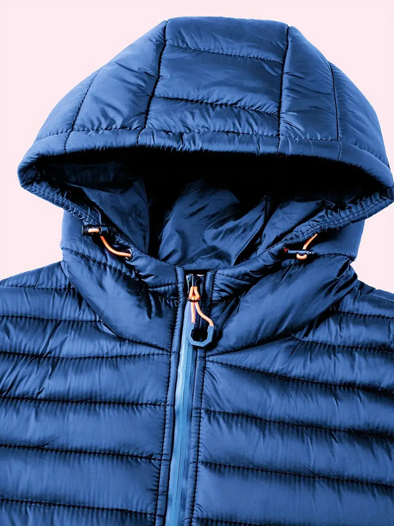 Kurtka zimowa damska puffer z kapturem - Arwen-Czarny-S-Trend Polska