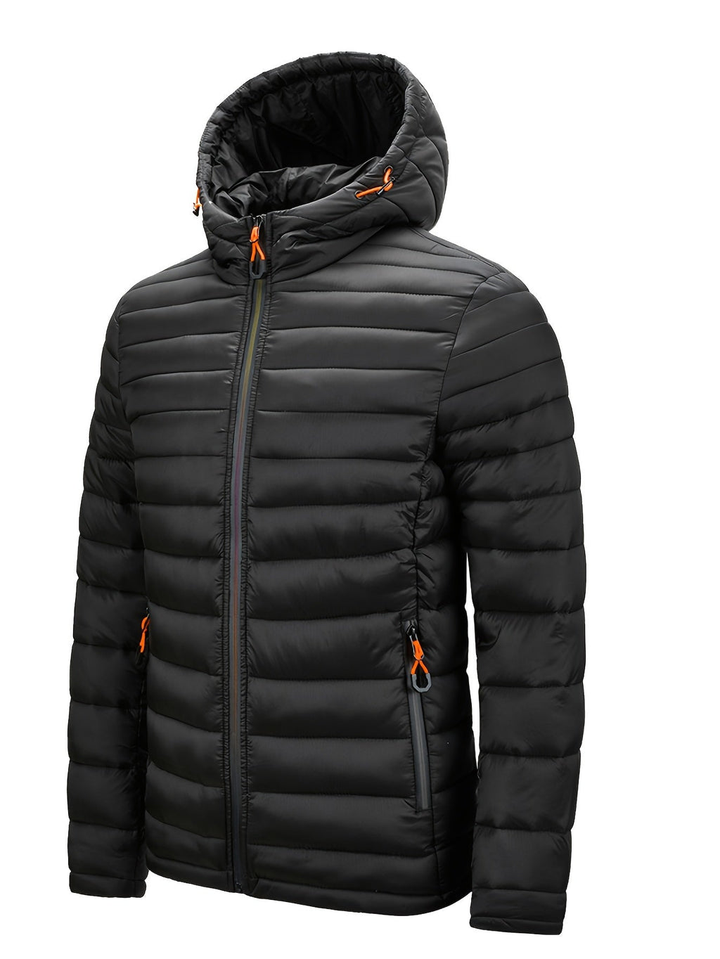 Kurtka zimowa damska puffer z kapturem - Arwen-Czarny-S-Trend Polska