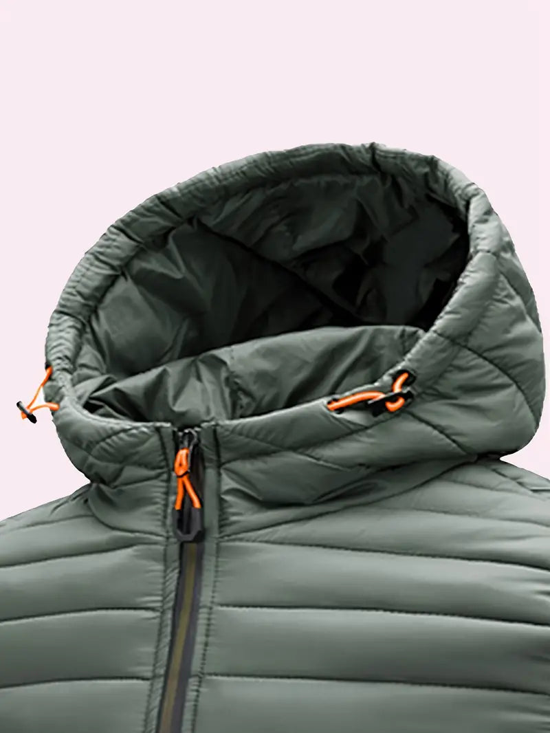 Kurtka zimowa damska puffer z kapturem - Arwen-Czarny-S-Trend Polska