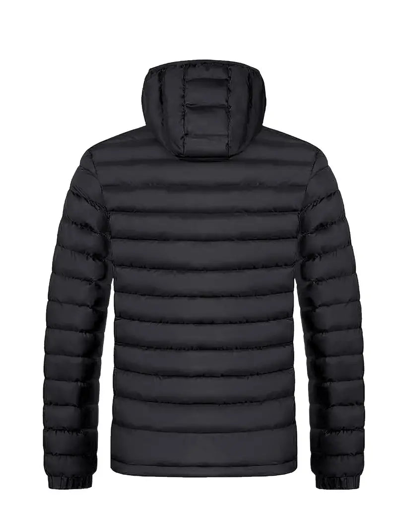 Kurtka zimowa damska puffer z kapturem - Arwen-Czarny-S-Trend Polska