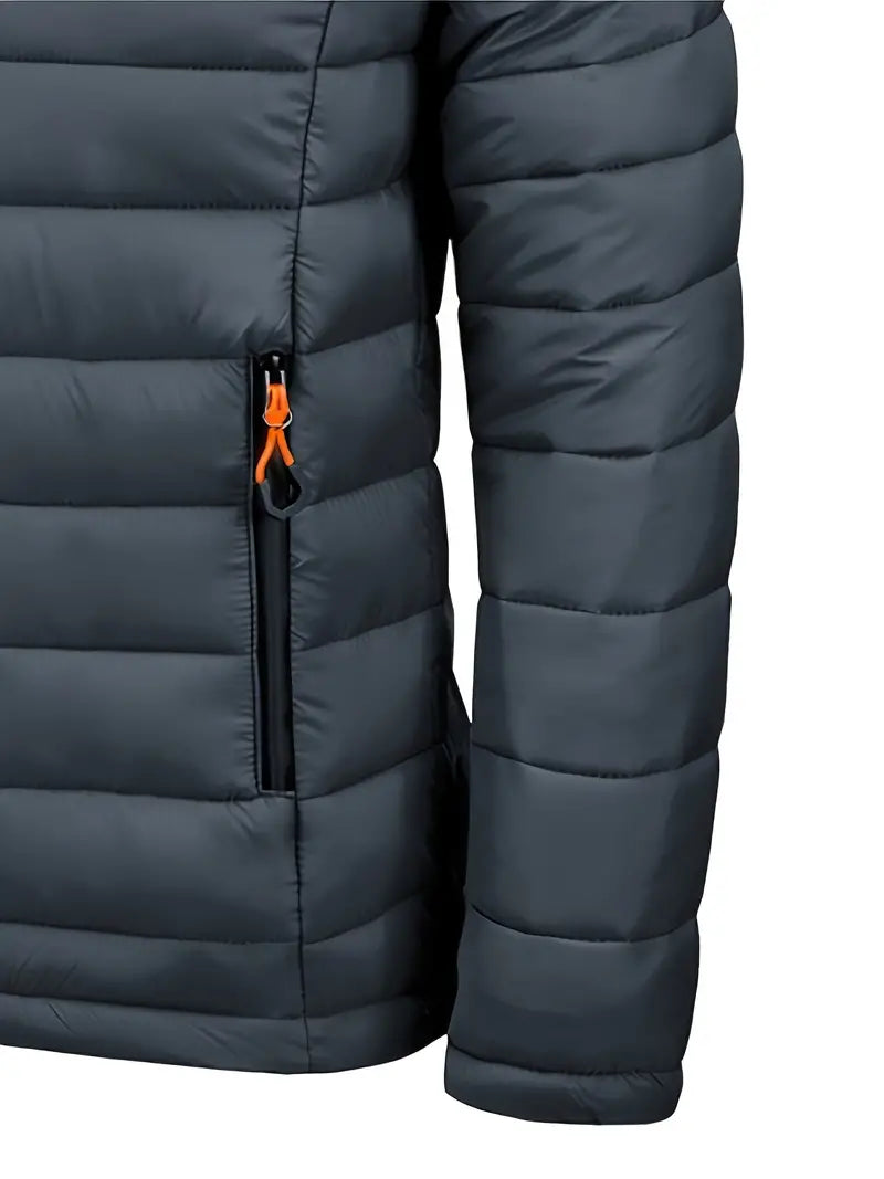 Kurtka zimowa damska puffer z kapturem - Arwen-Czarny-S-Trend Polska