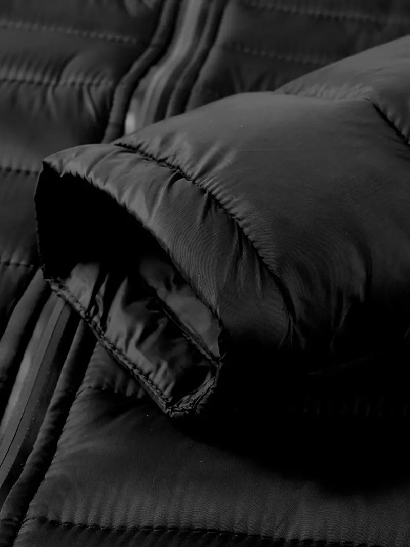 Kurtka zimowa damska puffer z kapturem - Arwen-Czarny-S-Trend Polska