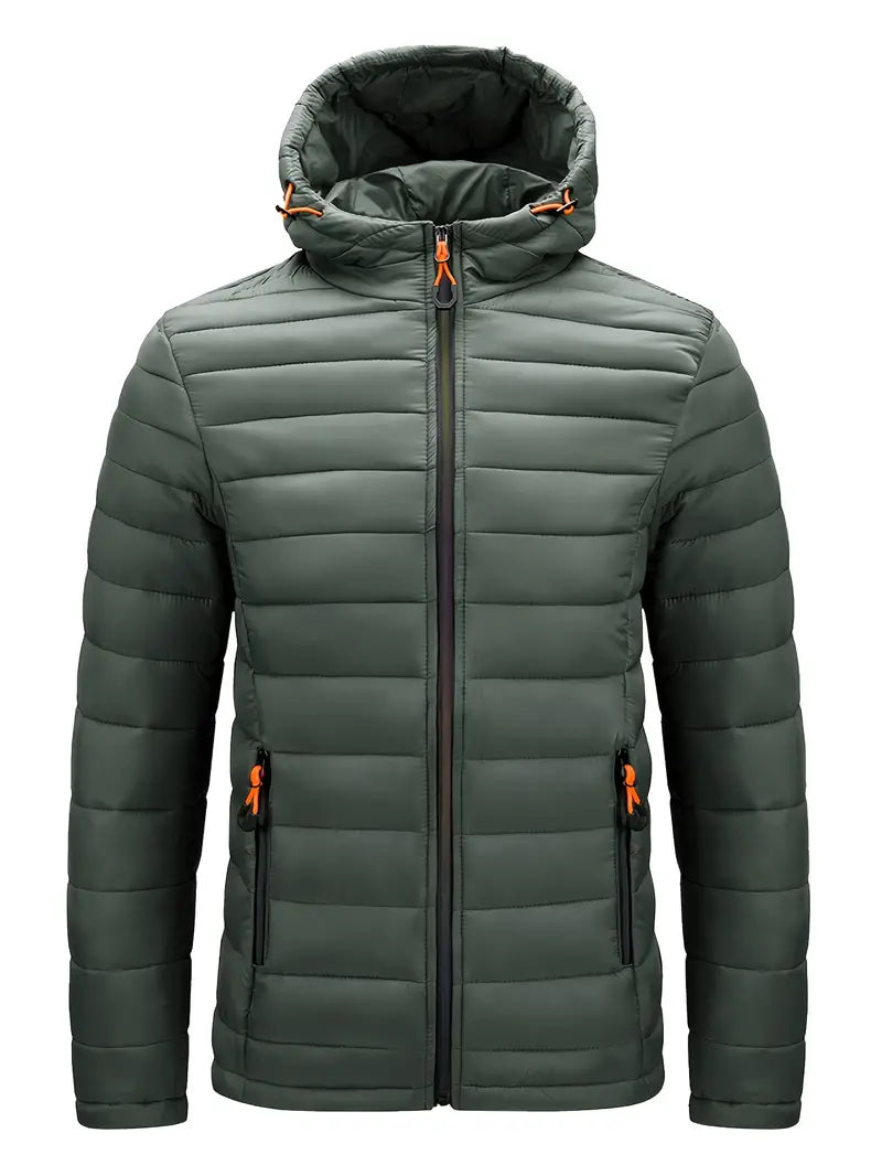 Kurtka zimowa damska puffer z kapturem - Arwen-Zielony-S-Trend Polska