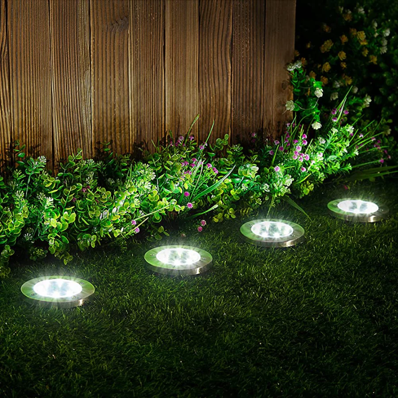 Ładowalne oświetlenie słoneczne - EcoGlow-biel-4 sztuki-Trend Polska