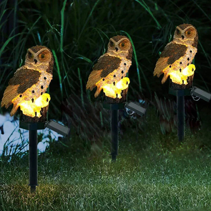 Lamp ogrodowy zasilany energią słoneczną - OwlGlow-Brązowy-45CM-Trend Polska