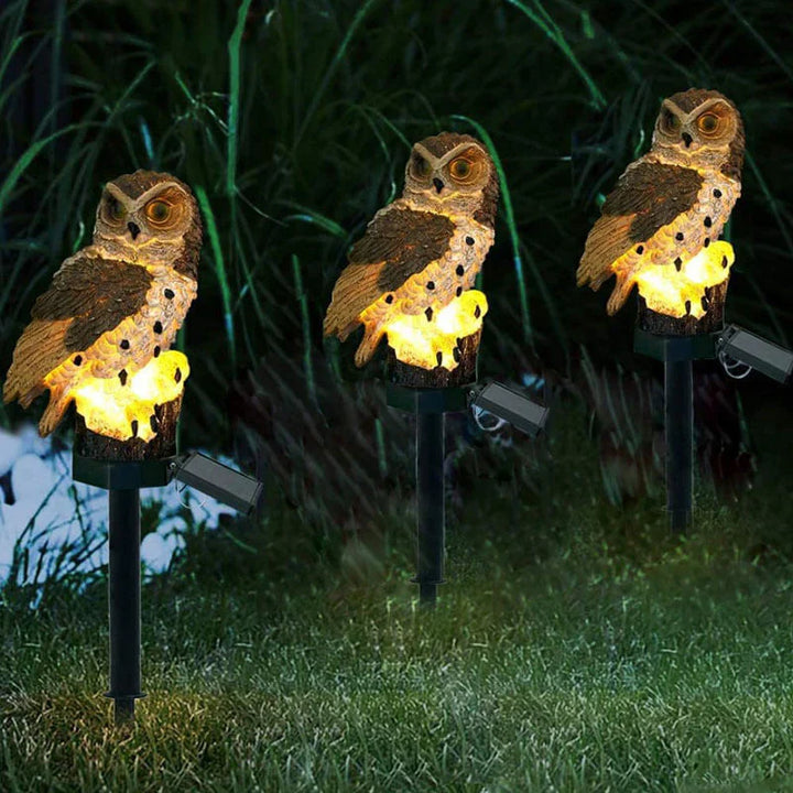 Lamp ogrodowy zasilany energią słoneczną - OwlGlow-Brązowy-45CM-Trend Polska