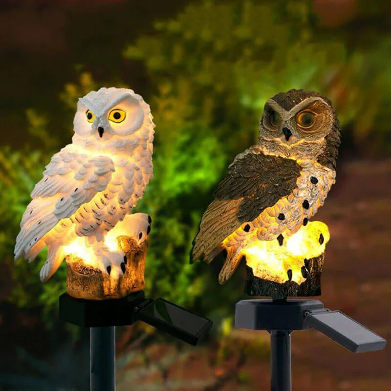 Lamp ogrodowy zasilany energią słoneczną - OwlGlow-Biały-45CM-Trend Polska