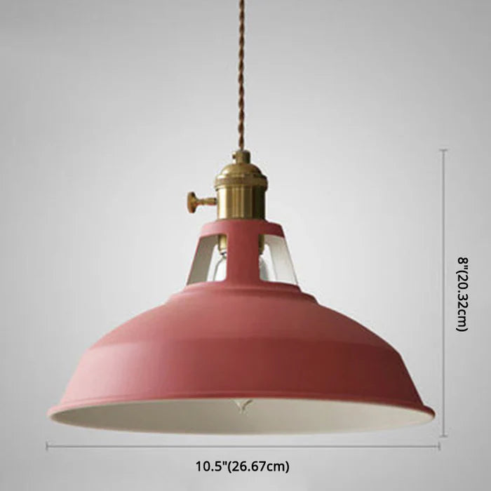 Lamp wisząca w stylu retro - IronGlow-Czerwony-Trend Polska