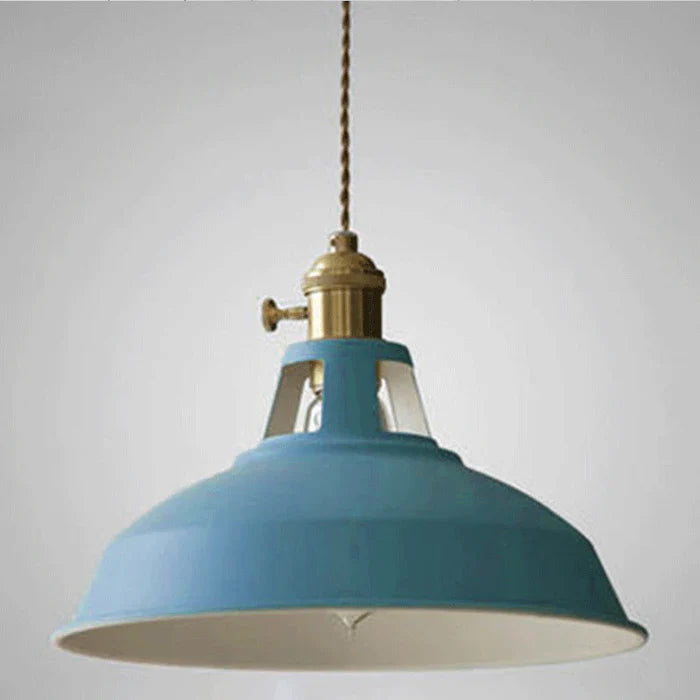 Lamp wisząca w stylu retro - IronGlow-Niebieski-Trend Polska