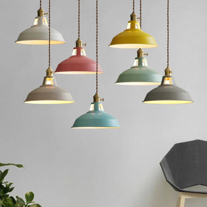 Lamp wisząca w stylu retro - IronGlow-Szary-Trend Polska
