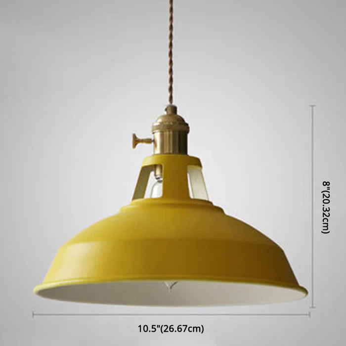 Lamp wisząca w stylu retro - IronGlow-Żółty-Trend Polska