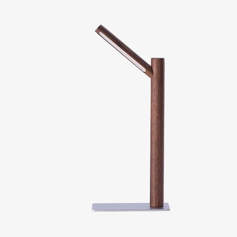 Lampa biurkowa LED z obrotową głowicą 360° - Flexura-Orzech włoski-Trend Polska