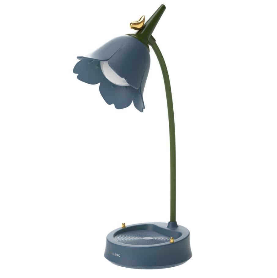 Lampa biurkowa w kształcie kwiatu - LumaPetal-Niebieski-Trend Polska