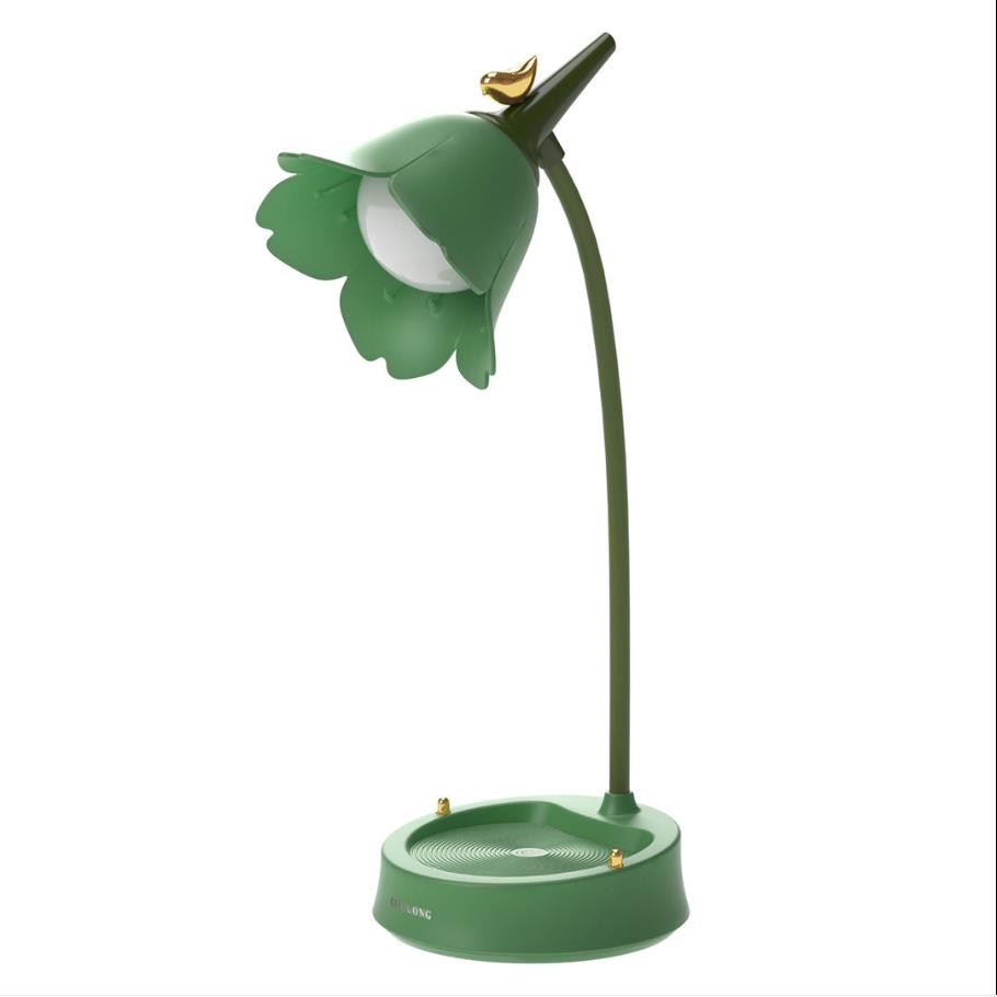 Lampa biurkowa w kształcie kwiatu - LumaPetal-Zielony-Trend Polska