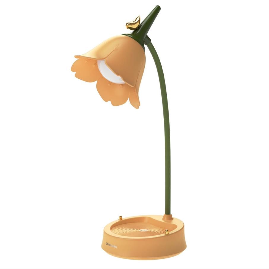 Lampa biurkowa w kształcie kwiatu - LumaPetal-Żółty-Trend Polska
