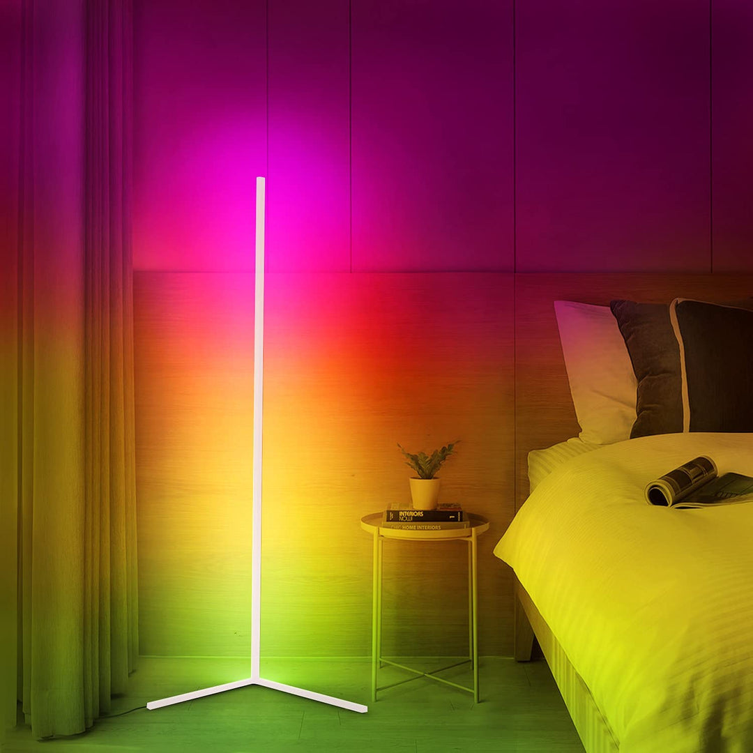 Lampa kątowa LED z pilotem – Viorra-RGB-Biały-Trend Polska