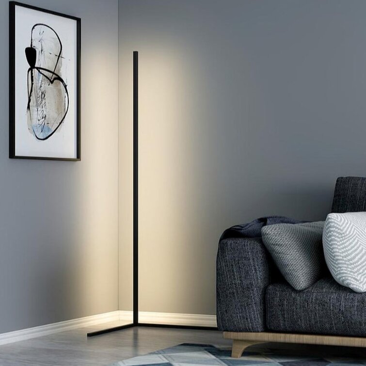 Lampa kątowa LED z pilotem – Viorra-RGB + Ciepła + Zimna Białe Przyciemniane-Czarny-Trend Polska
