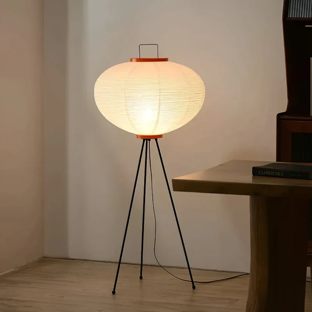 Lampa LED stojąca Wabi-Sabi z papieru ryżowego - ZenAura-Trend Polska