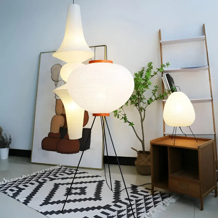 Lampa LED stojąca Wabi-Sabi z papieru ryżowego - ZenAura-Trend Polska