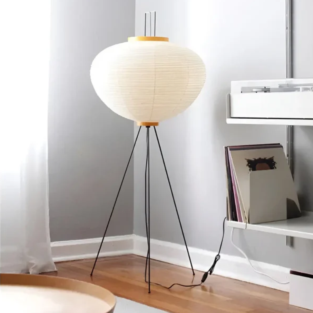 Lampa LED stojąca Wabi-Sabi z papieru ryżowego - ZenAura-Trend Polska
