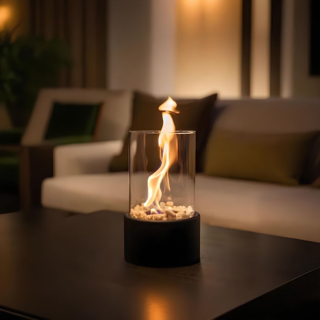 Lampa olejna klasyczna z otwartym płomieniem - Lumora-Czarny-Medium-Trend Polska