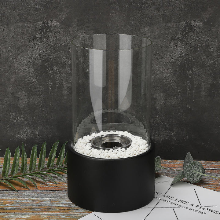 Lampa olejna klasyczna z otwartym płomieniem - Lumora-Czarny-Medium-Trend Polska