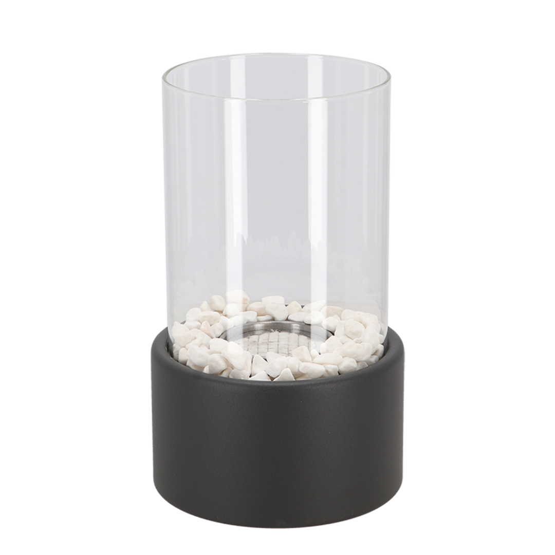 Lampa olejna klasyczna z otwartym płomieniem - Lumora-Czarny-Medium-Trend Polska