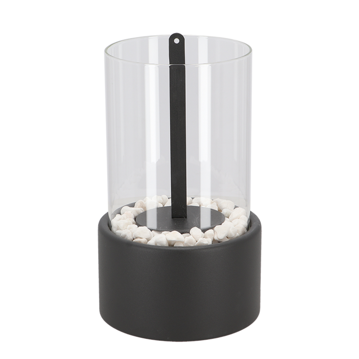 Lampa olejna klasyczna z otwartym płomieniem - Lumora-Czarny-Medium-Trend Polska