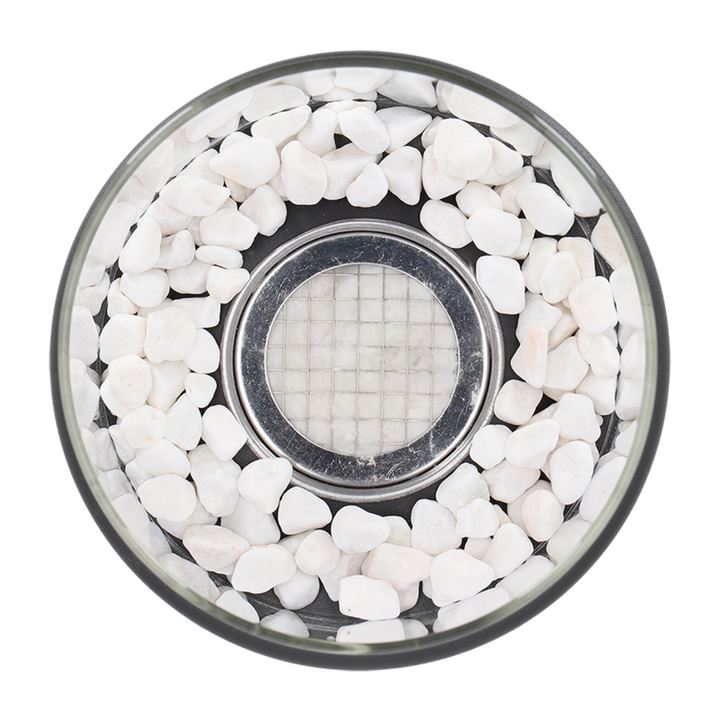 Lampa olejna klasyczna z otwartym płomieniem - Lumora-Czarny-Medium-Trend Polska