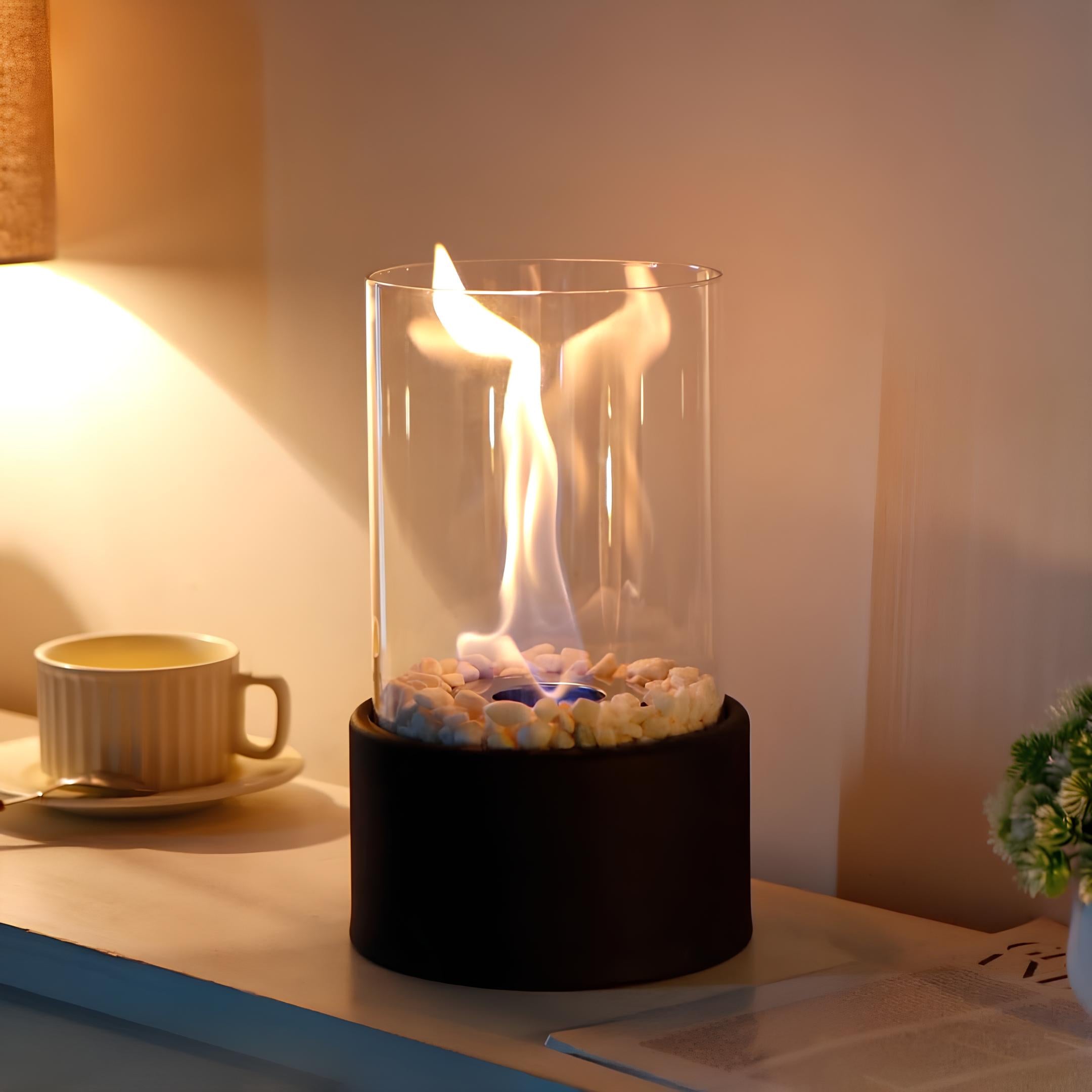 Lampa olejna klasyczna z otwartym płomieniem - Lumora-Czarny-Medium-Trend Polska