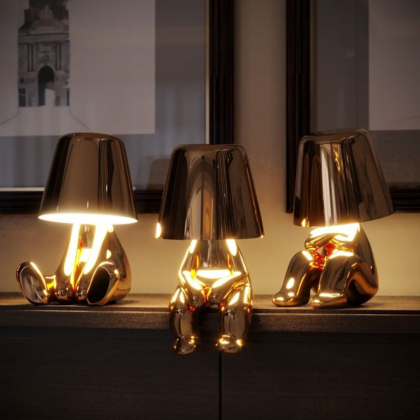 Lampa oświetleniowa dla Myślicieli - BrightMind-Złoto-Mr. Wat-Trend Polska