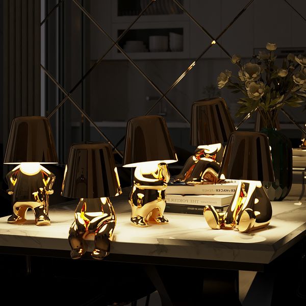 Lampa oświetleniowa dla Myślicieli - BrightMind-Złoto-Mr. Wat-Trend Polska