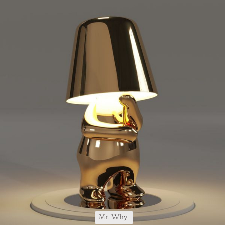 Lampa oświetleniowa dla Myślicieli - BrightMind-Złoto-Mr. Waarom-Trend Polska