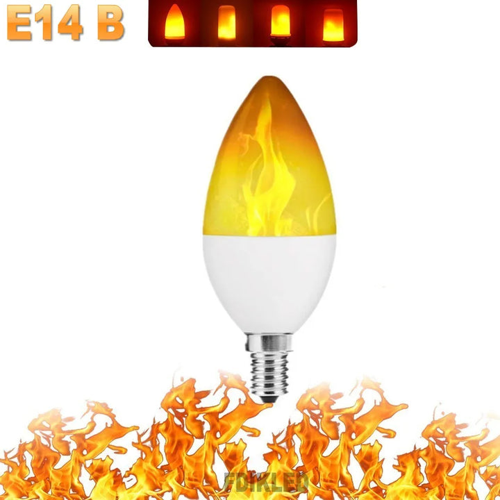 LAMPA PARTY Z OŚWIETLENIEM LED - 4 TRYBY SYMULACJI OGNIENIA-E14 3Modes A-Trend Polska