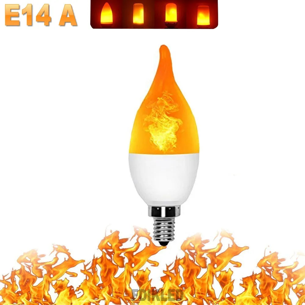 LAMPA PARTY Z OŚWIETLENIEM LED - 4 TRYBY SYMULACJI OGNIENIA-E14 3Modes A-Trend Polska