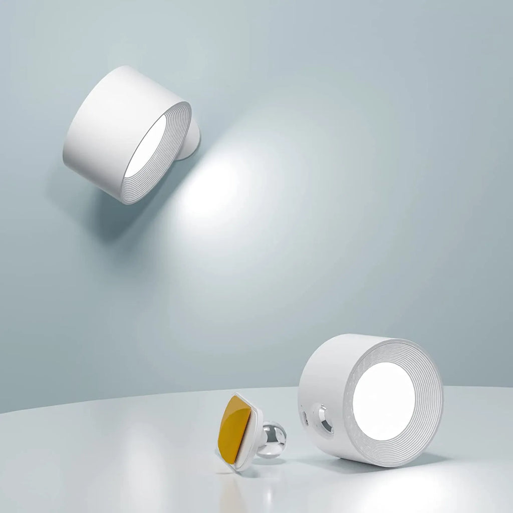 Lampa ścienna bezprzewodowa z funkcją ładowania - LumoFlex-Biały-Touch Kontrola-Trend Polska