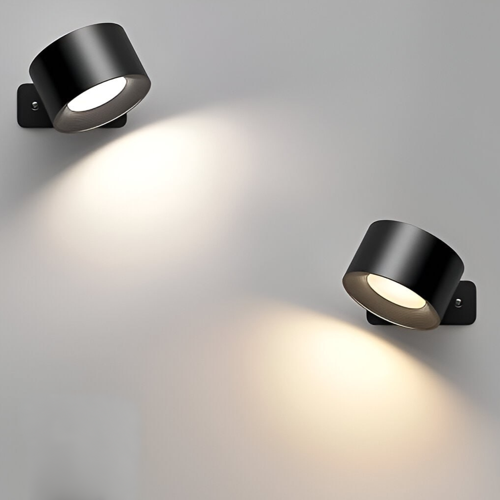 Lampa ścienna bezprzewodowa z funkcją ładowania - LumoFlex-Czarny-Touch Kontrola-Trend Polska