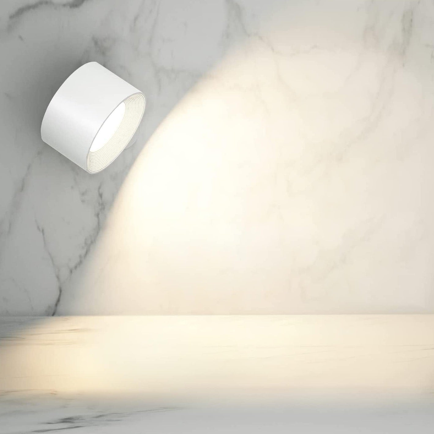 Lampa ścienna bezprzewodowa z funkcją ładowania - LumoFlex-Biały-Touch Kontrola-Trend Polska