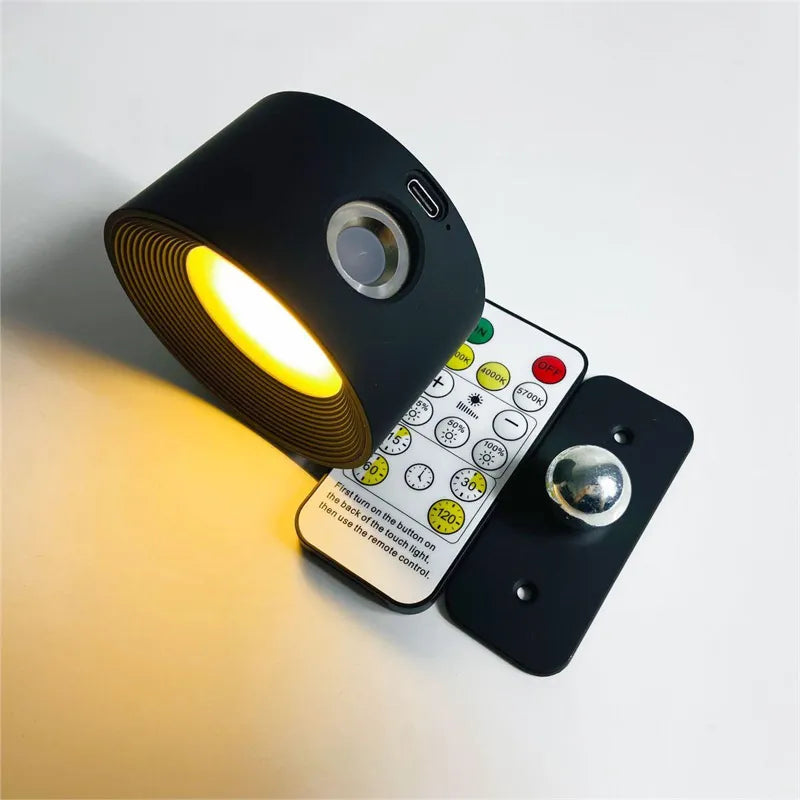 Lampa ścienna bezprzewodowa z funkcją ładowania - LumoFlex-Biały-Touch Kontrola-Trend Polska
