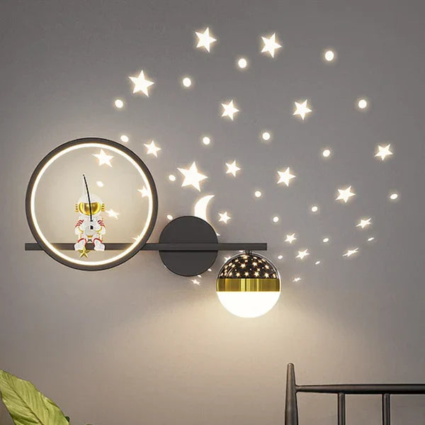 Lampa ścienna do pokoju dziecięcego - GlowNest-Białe w prawo-Trzy kolory-Trend Polska