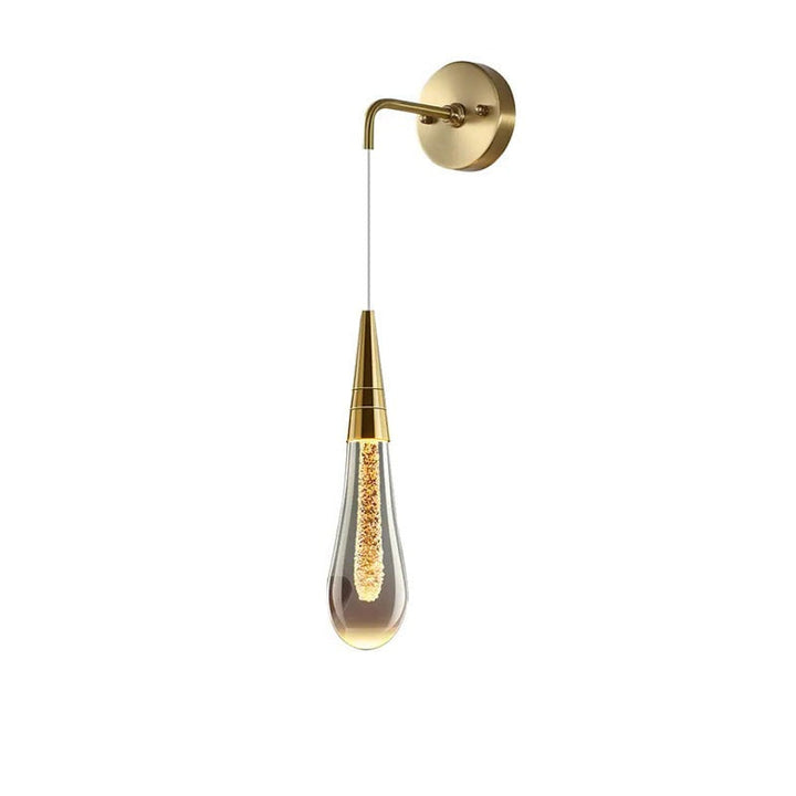 Lampa ścienna w kształcie kropli z ciepłym blaskiem - Solena-Złoto-Trend Polska