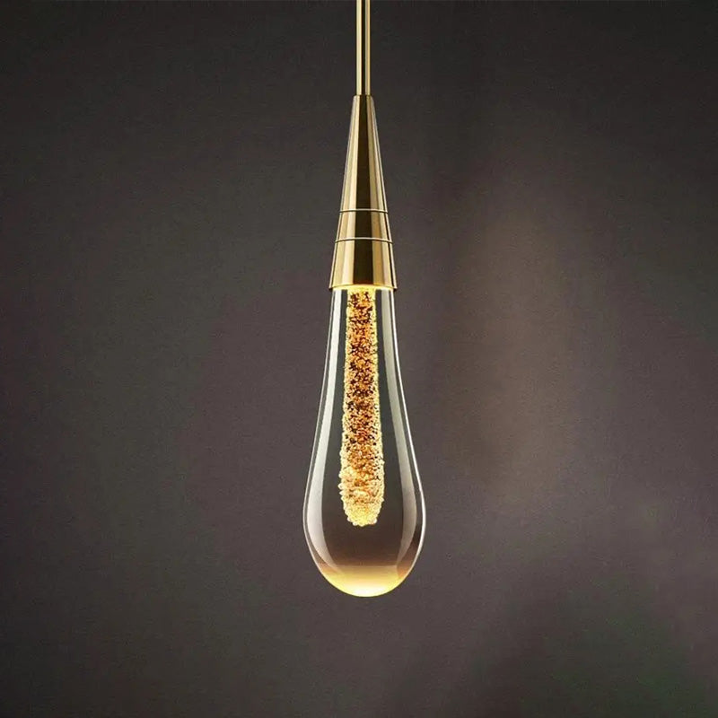 Lampa ścienna w kształcie kropli z ciepłym blaskiem - Solena-Złoto-Trend Polska
